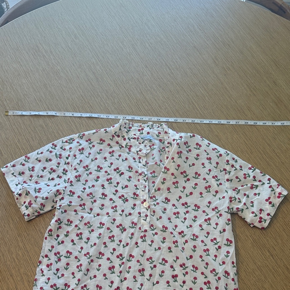 Cherries Print Women's Blouse - Picture 4 of 4